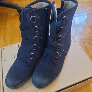 Suede Ankle Boots Round Toe Womens Size 9